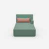 Chaise longue moderne pour dormir de 120 cm de large à l'avant