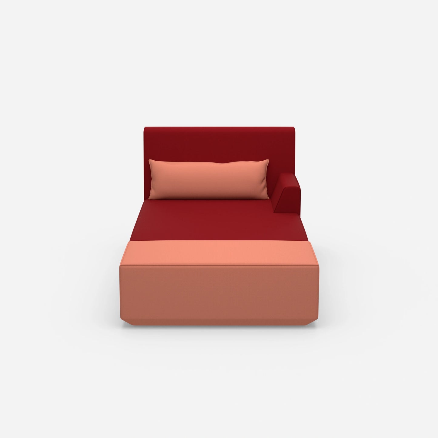 Chaise longue moderne pour dormir de 120 cm de large à l'avant