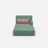 Chaise longue moderne pour dormir de face