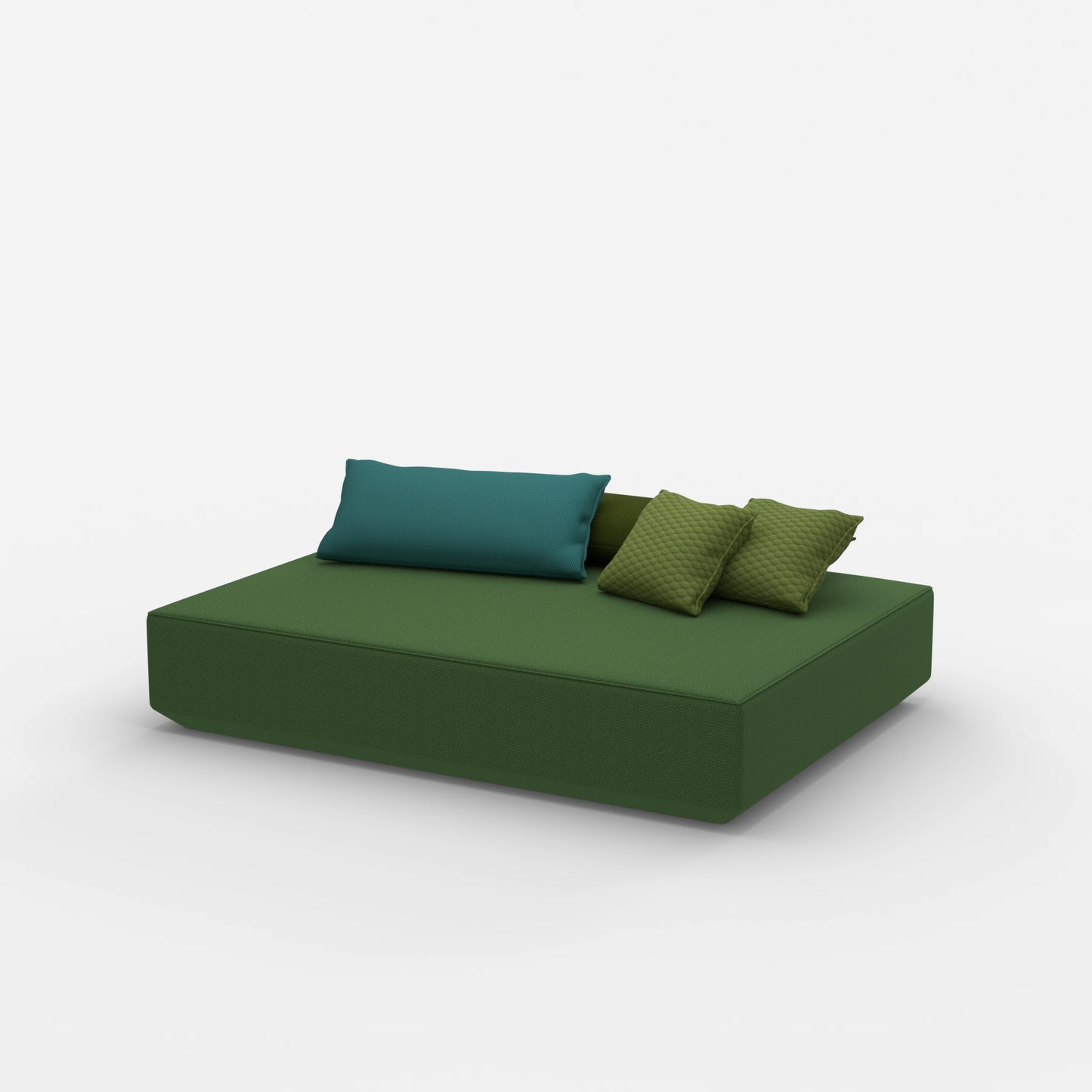Pouf moderne grand format vu de côté