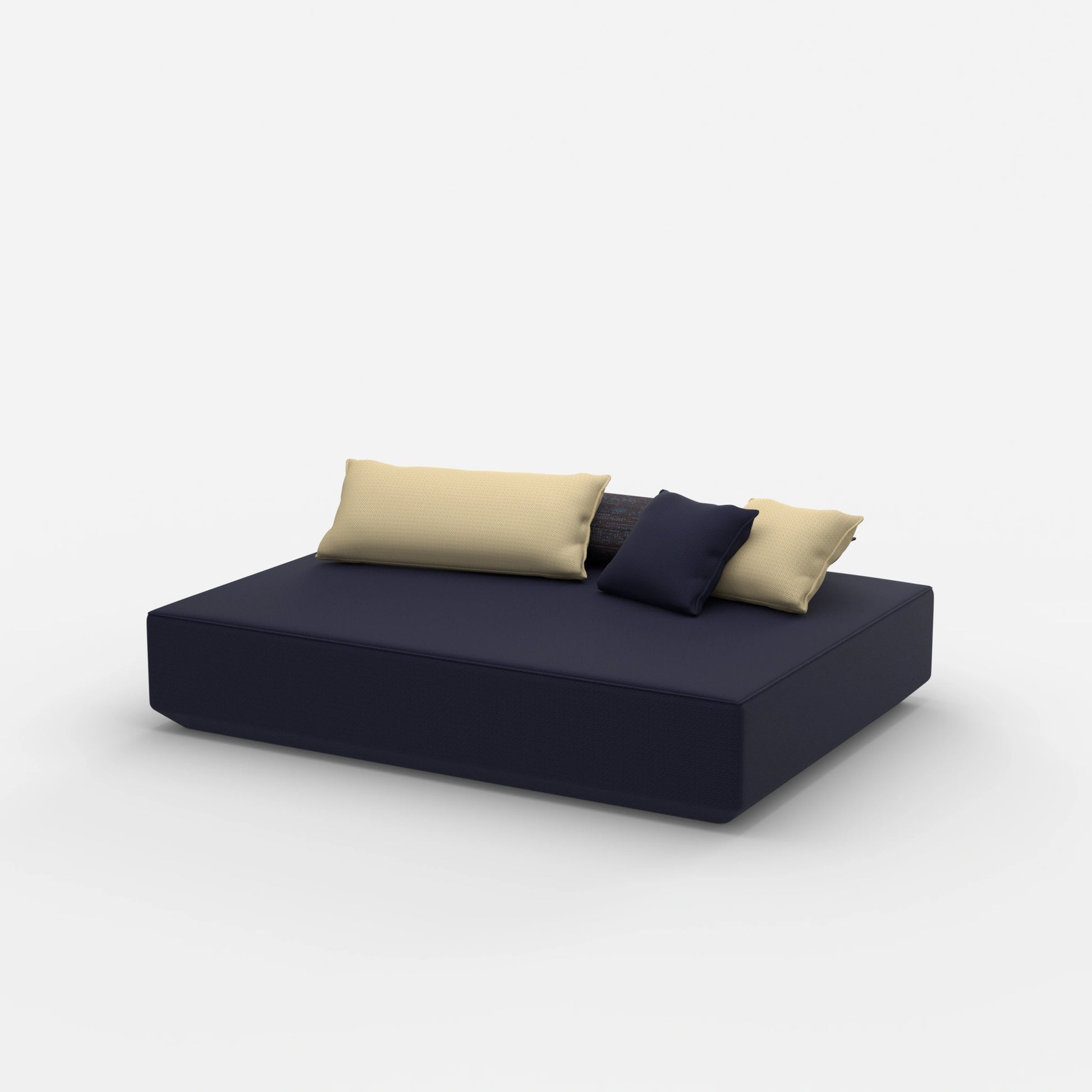 Pouf moderne grand format vu de côté