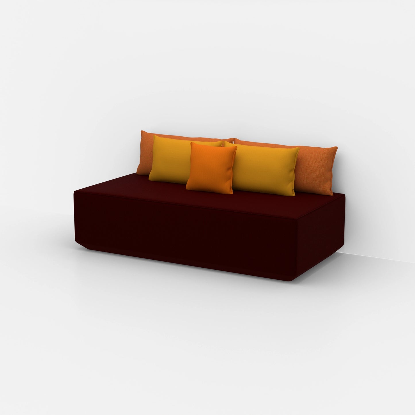 Pouf modulaire moderne vu de côté