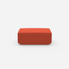 Pouf moderne orange vu de face