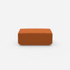 Pouf moderne orange vu de face