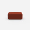 Pouf moderne orange vu de face