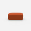 Pouf moderne orange vu de face