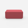 Pouf moderne rose de face