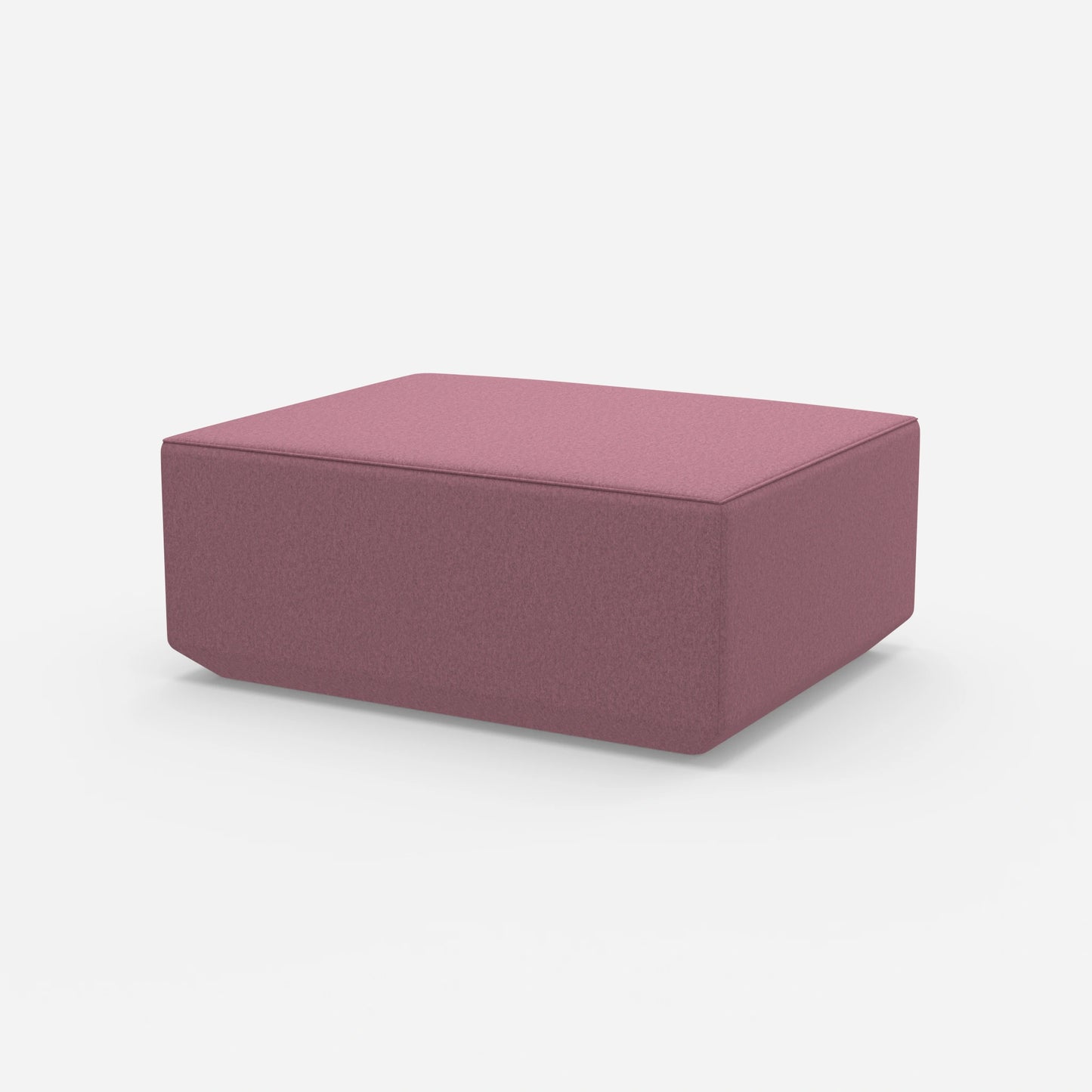 Pouf rose moderne vu de côté