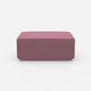 Pouf moderne rose de face
