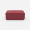 Pouf moderne rose de face