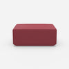 Pouf moderne rose de face