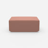 Pouf moderne rose de face