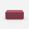 Pouf moderne rose de face