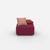 Pouf rose moderne de face