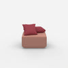 Pouf rose moderne de face