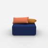 Pouf carré moderne vu de face
