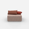 Pouf carré moderne vu de face