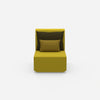Fauteuil moderne avec dossier haut vu de face