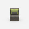Fauteuil moderne avec dossier haut vu de face