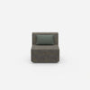Fauteuil moderne sans dossier vu de face