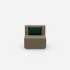 Fauteuil moderne sans dossier vu de face