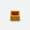 Fauteuil moderne sans dossier vu de face