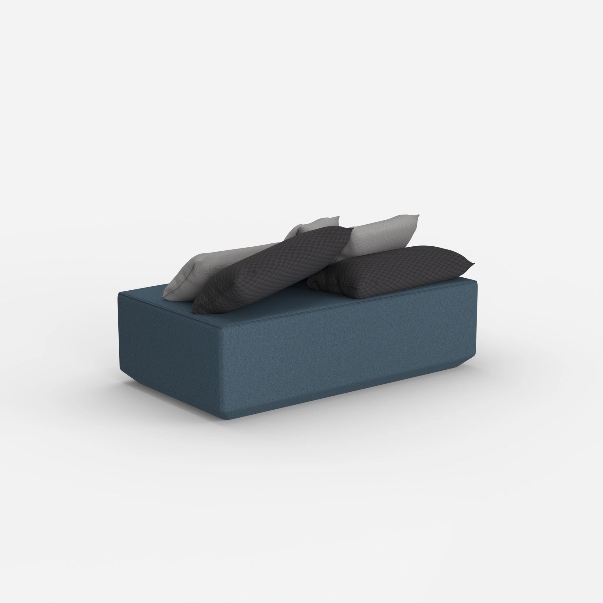 Pouf modulaire vu de l'arrière