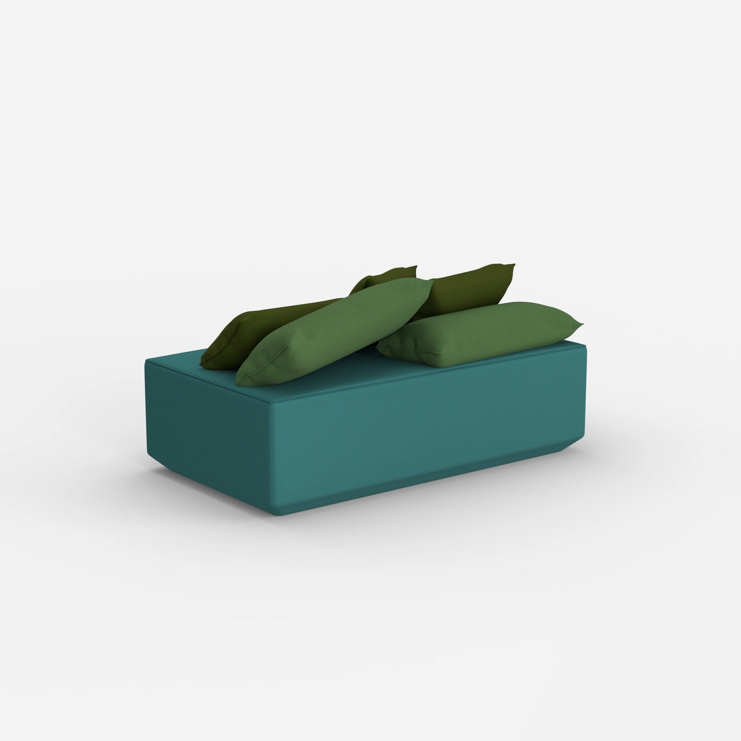 Pouf modulaire vu de l'arrière