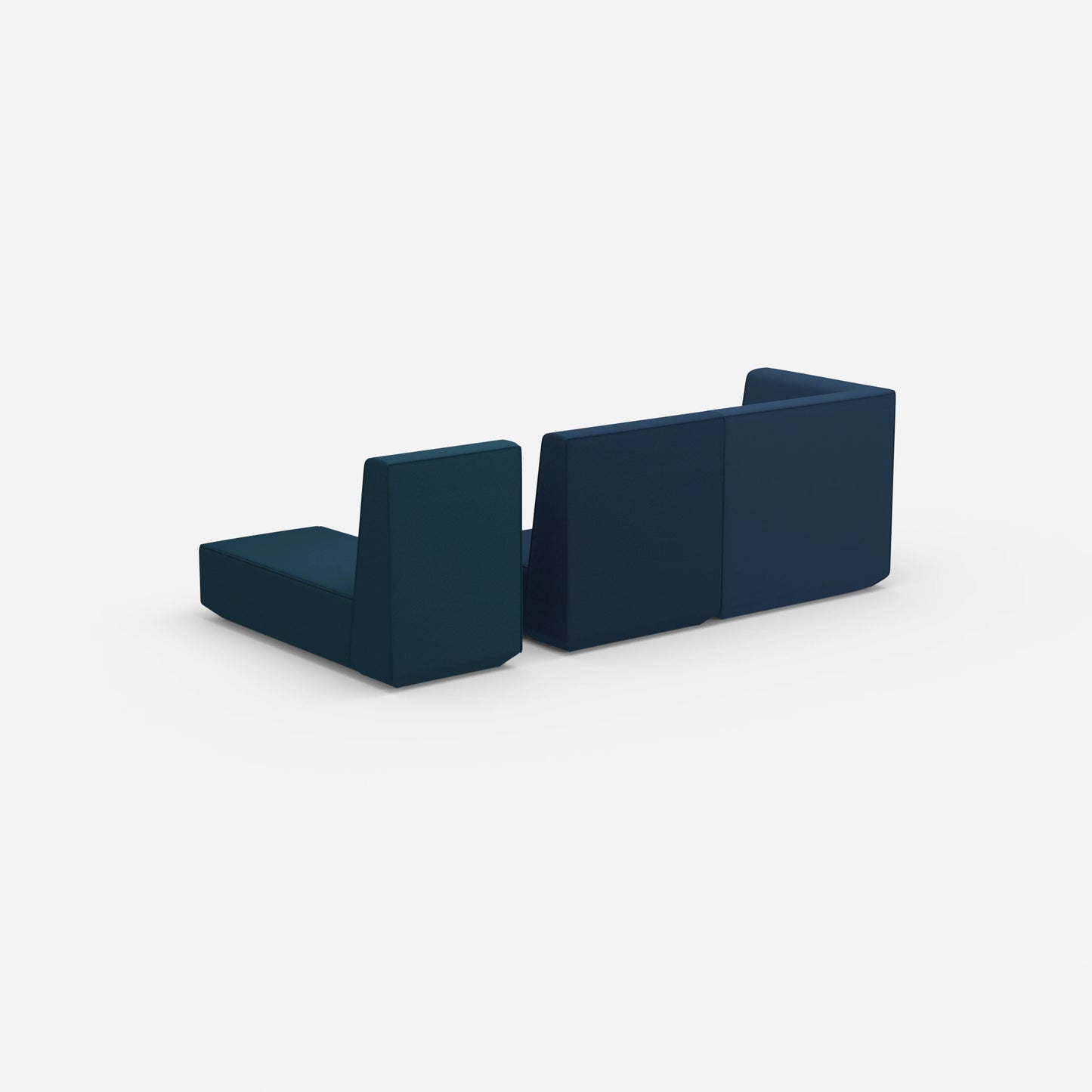Canapé 2 places modulable avec récamière de derrière