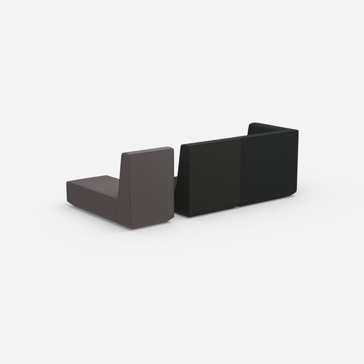 Canapé 2 places modulable avec récamière de derrière