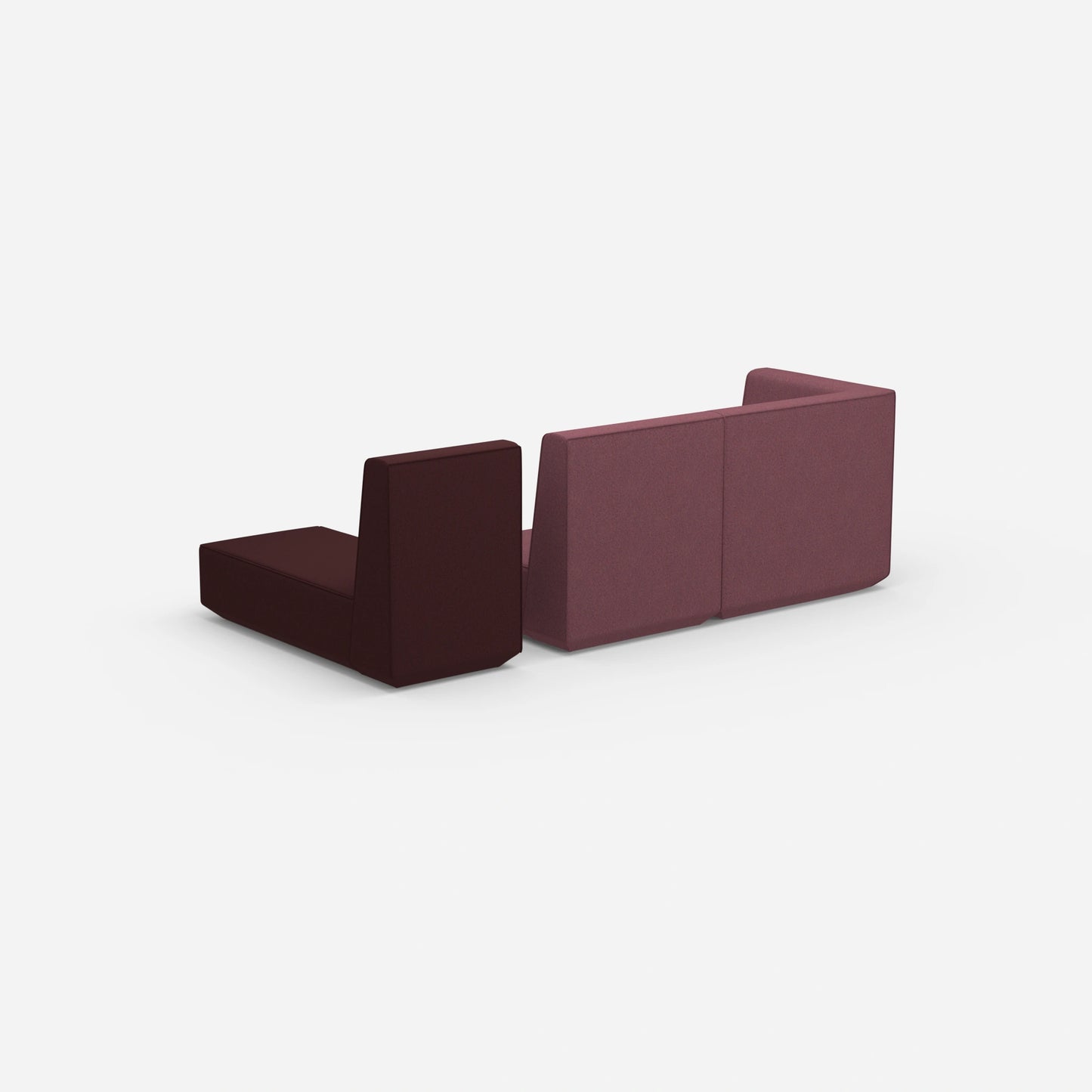 Canapé 2 places modulable avec récamière de derrière