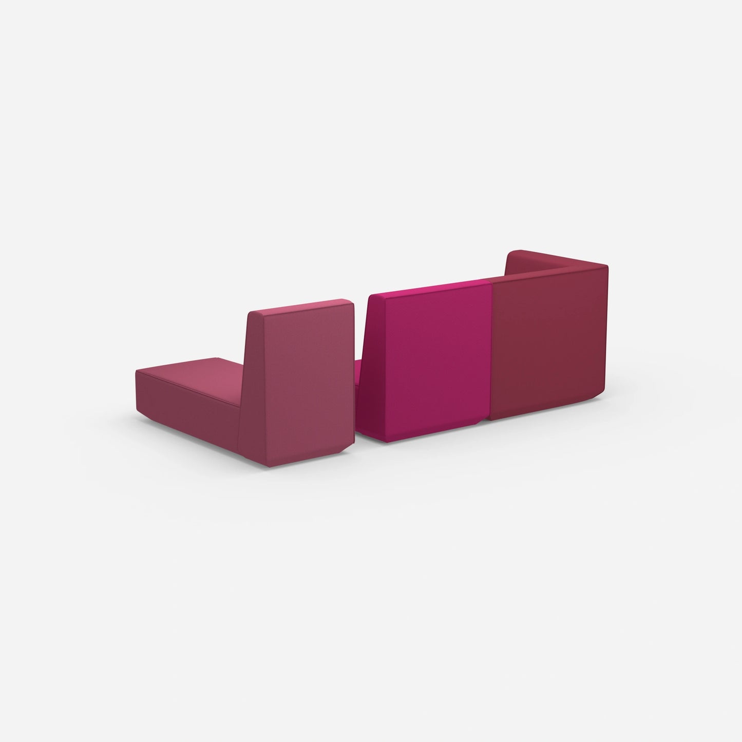 Canapé 2 places modulable avec récamière de derrière