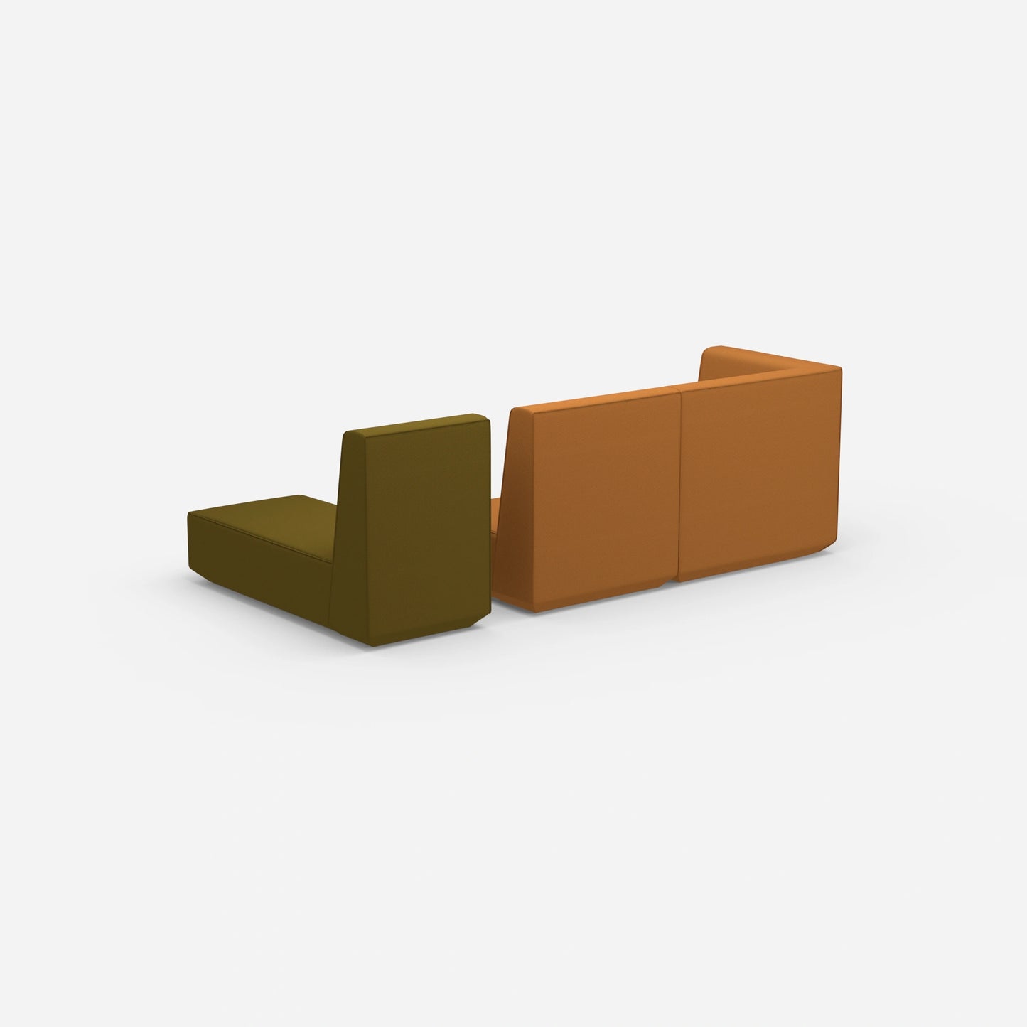 Canapé 2 places modulable avec récamière de derrière
