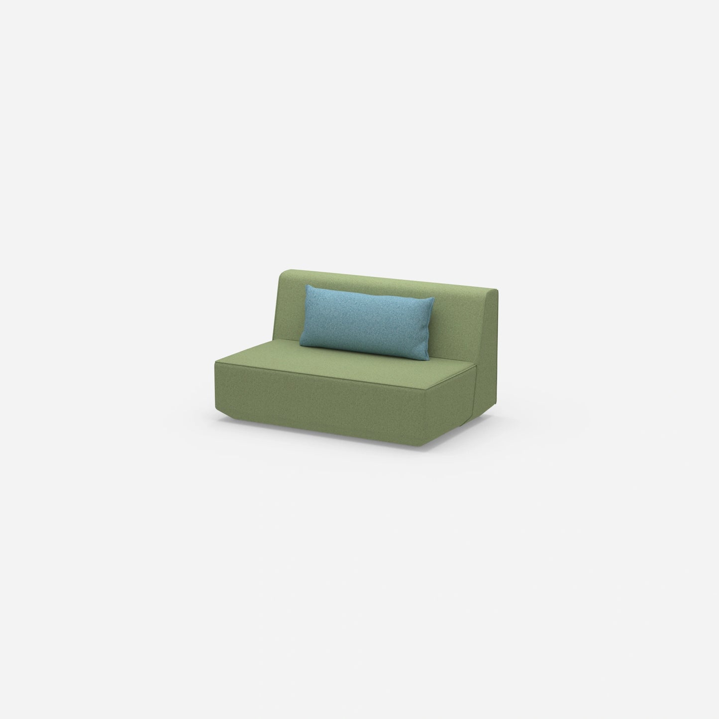 Canapé modulaire de 120 cm de large vu de côté