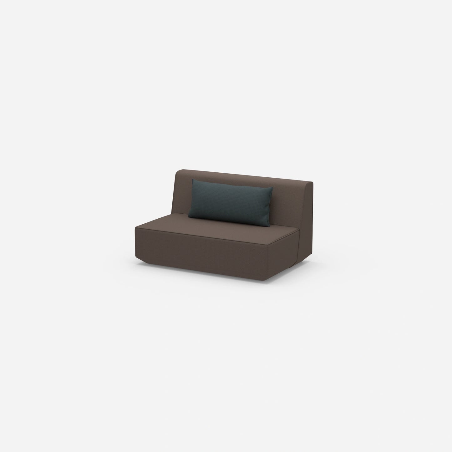 Canapé modulaire de 120 cm de large vu de côté