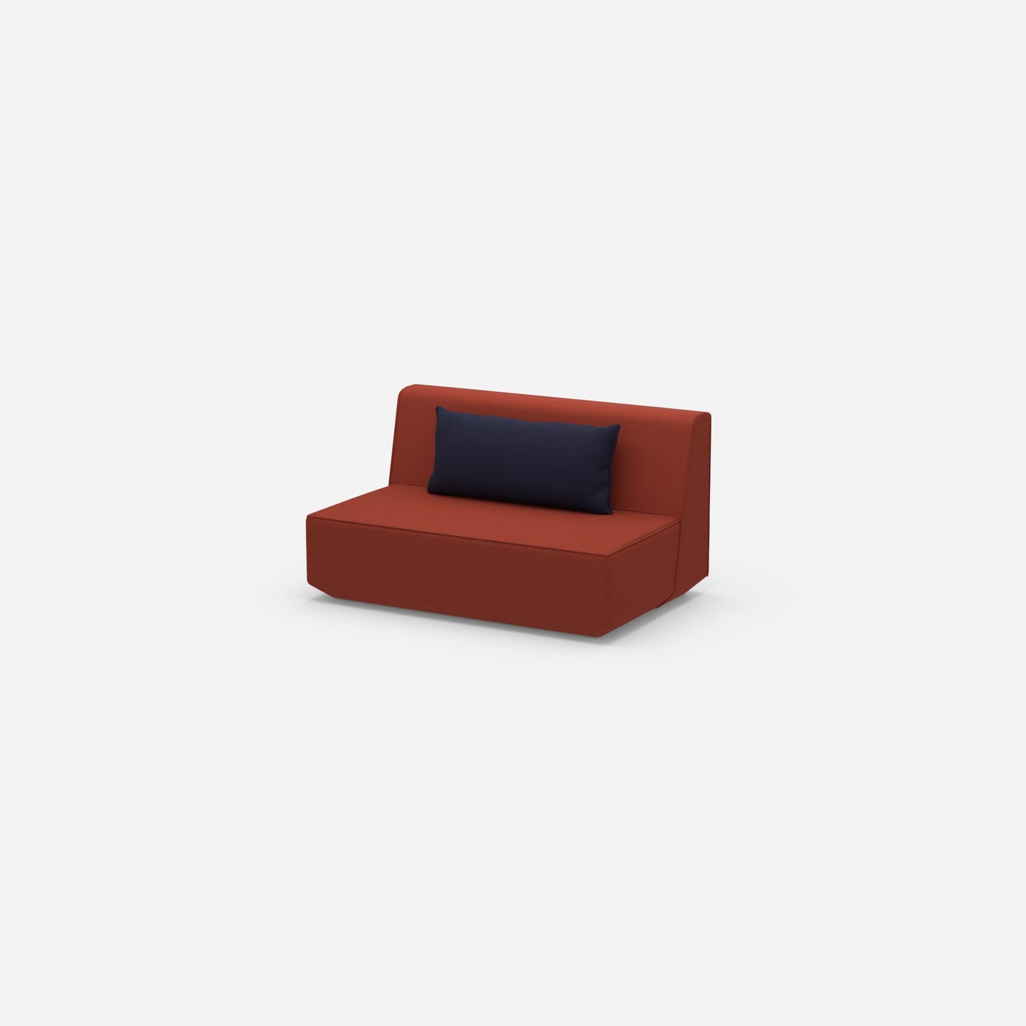 Canapé modulaire de 120 cm de large vu de côté