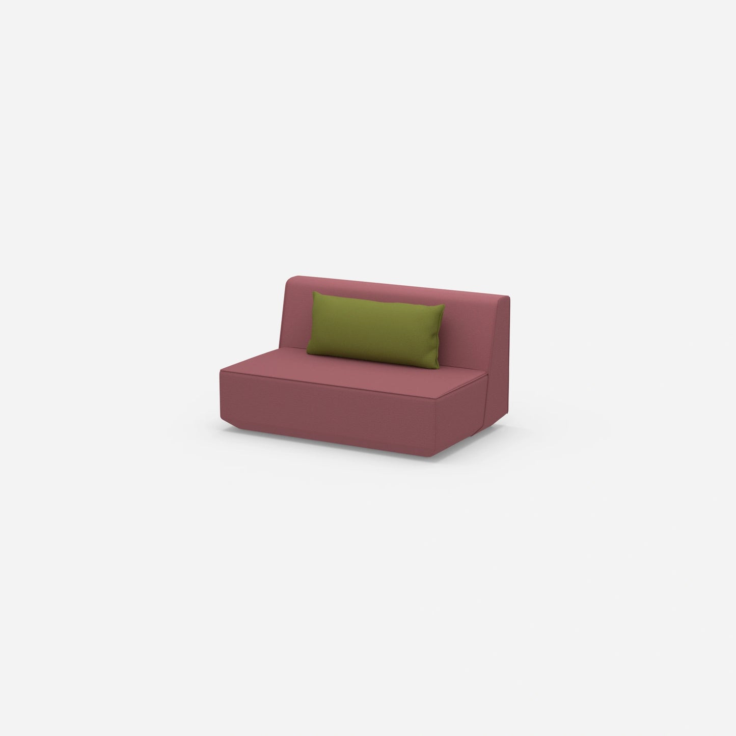 Canapé modulaire de 120 cm de large vu de côté