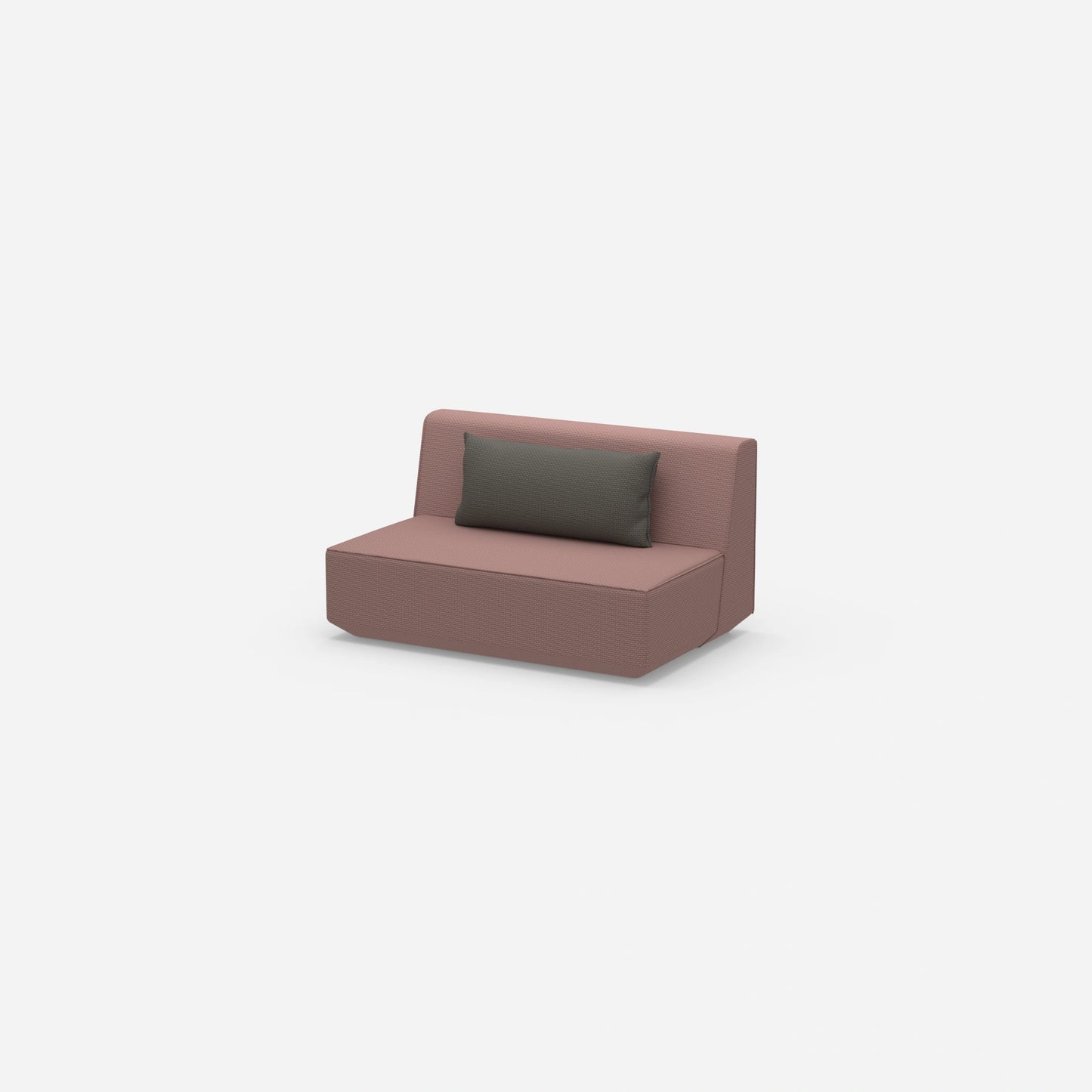 Canapé modulaire de 120 cm de large vu de côté