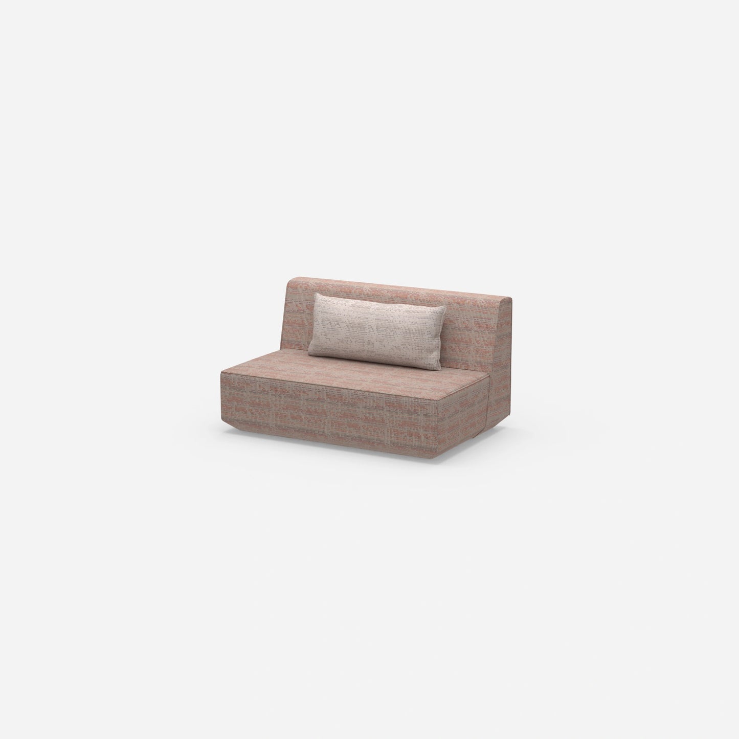 Canapé modulaire de 120 cm de large vu de côté