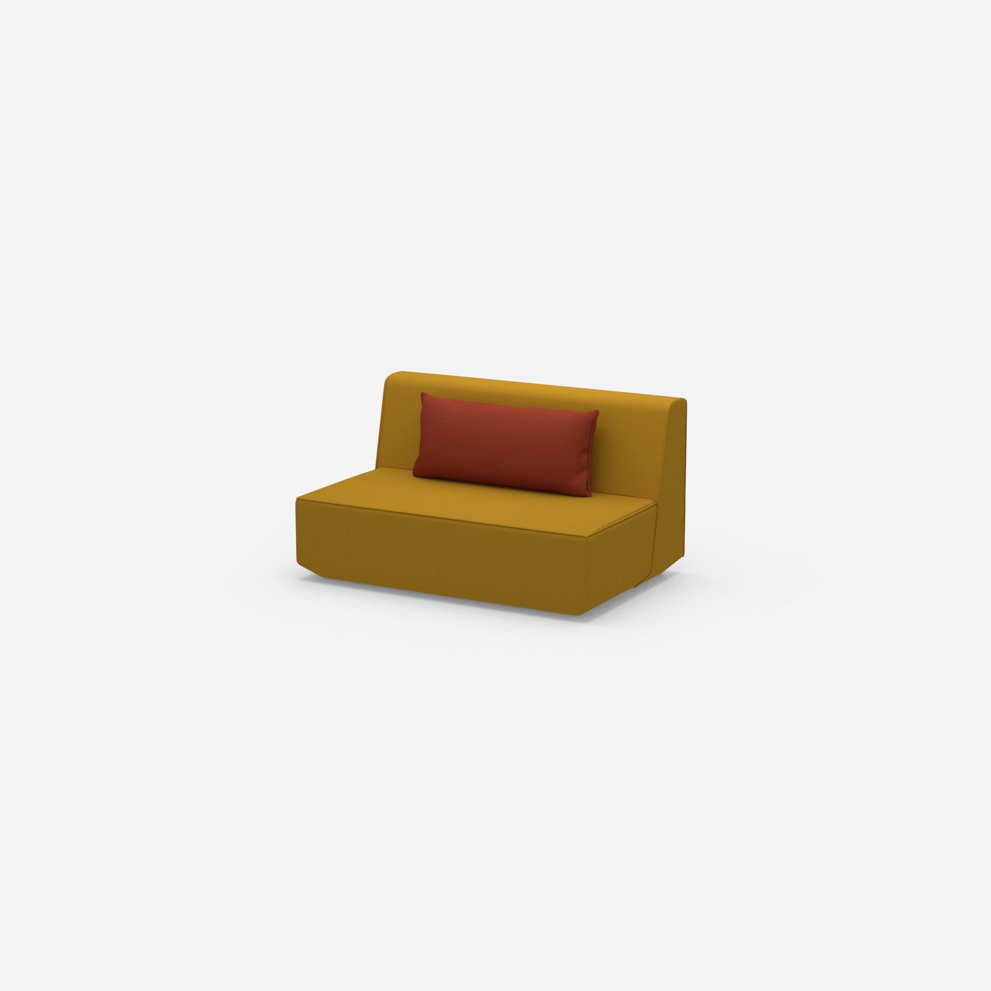 Canapé modulaire de 120 cm de large vu de côté