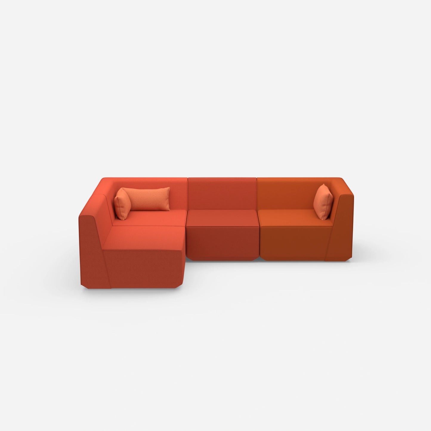 Canapé modulable paysage orange de face