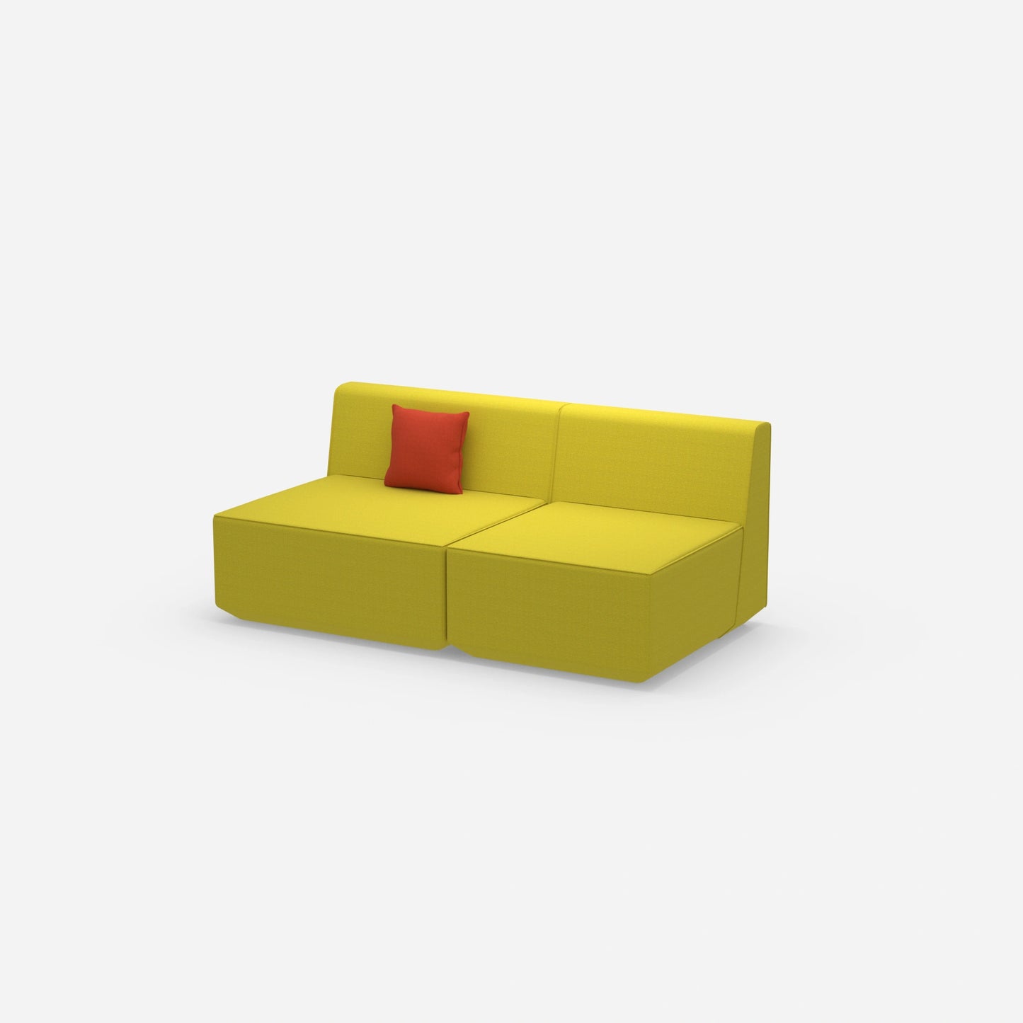 Canapé modulable multicolore 2 personnes de côté