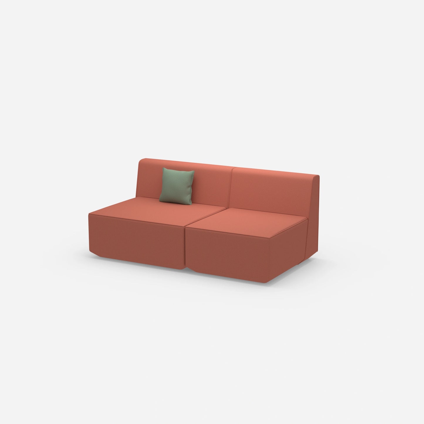 Canapé modulable multicolore 2 personnes de côté