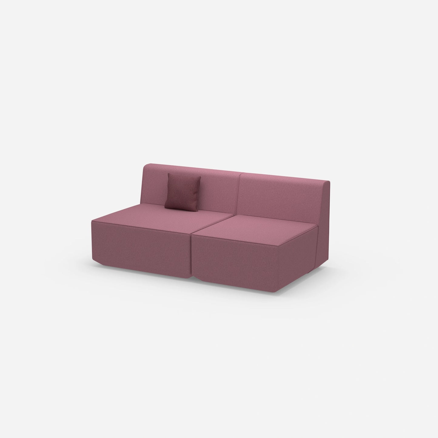 Canapé modulable multicolore 2 personnes de côté