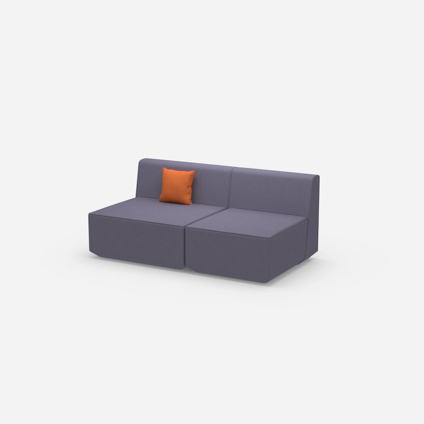 Canapé modulable multicolore 2 personnes de côté