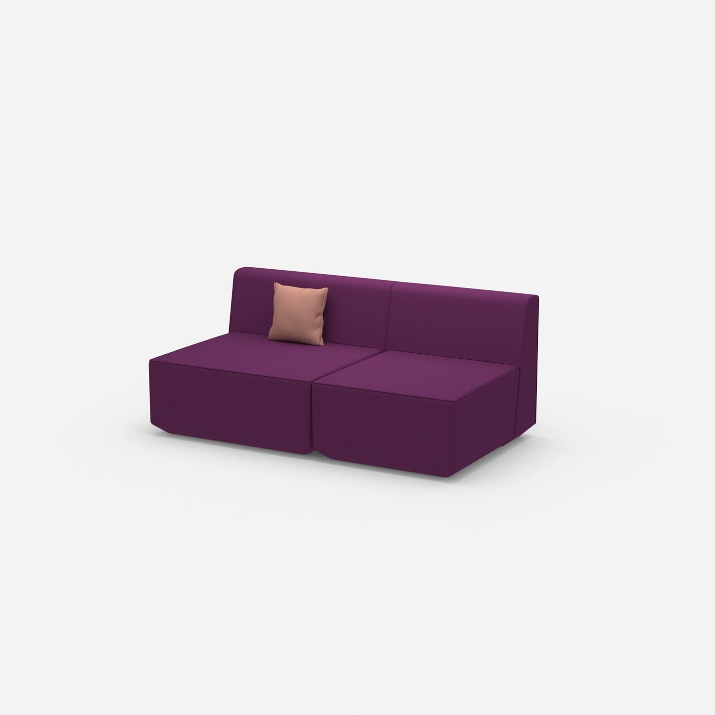 Canapé modulable multicolore 2 personnes de côté