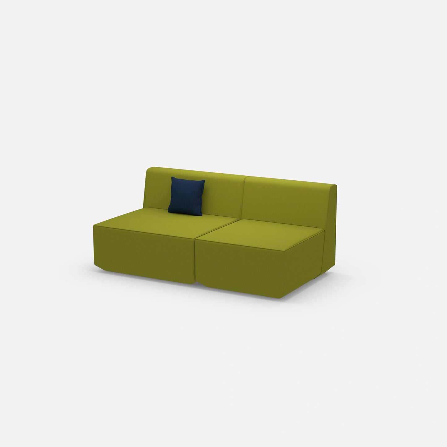 Canapé modulable multicolore 2 personnes de côté
