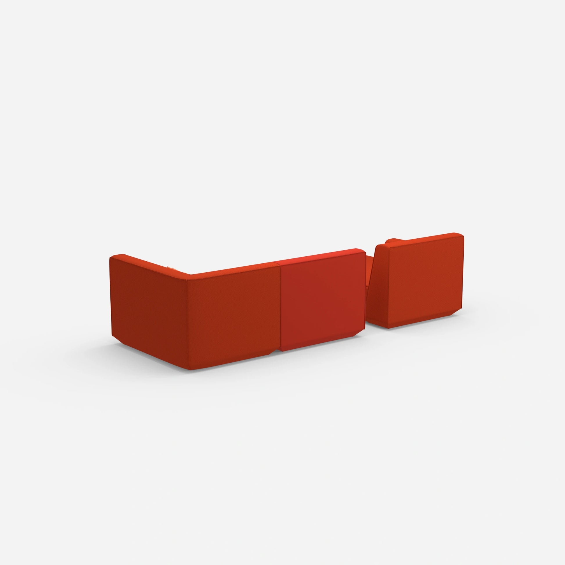Canapé modulable pour 2 avec ottomane à l'arrière