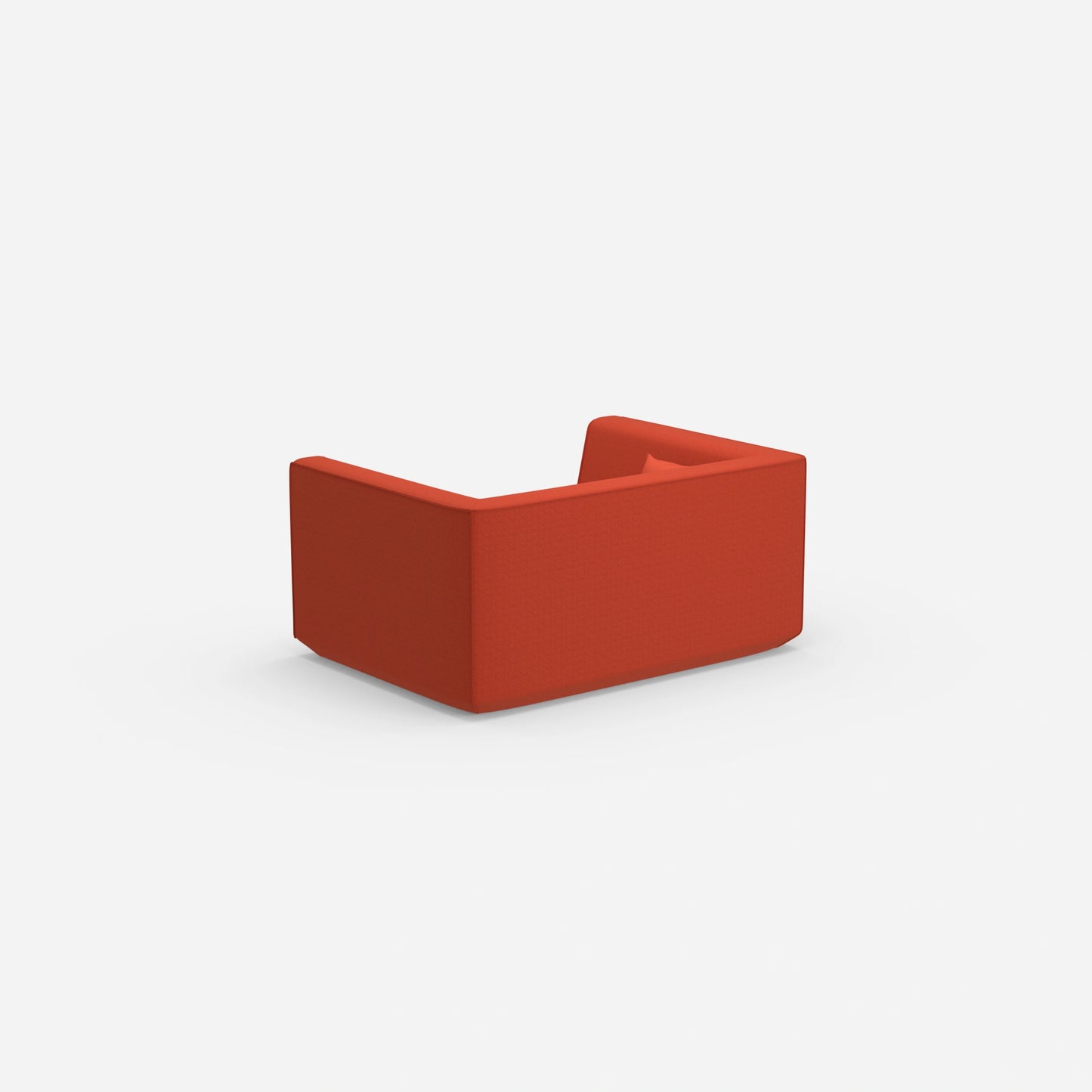 Canapé modulaire moderne vu de l'arrière