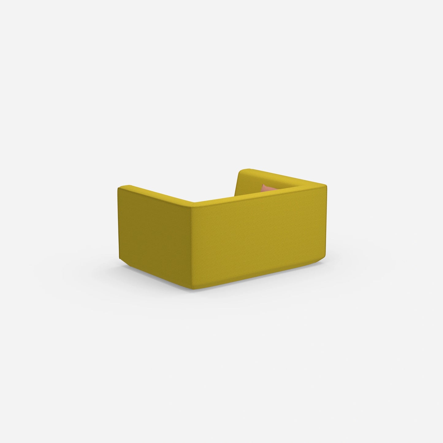 Canapé modulaire moderne vu de l'arrière